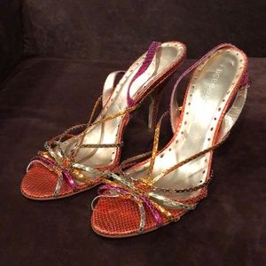 BCBGirls strappy metallic sandals